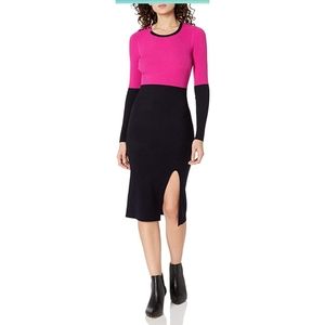 BAILEY 44 LENNA COLOR BLOCK SWEATER DRESS  SMALL